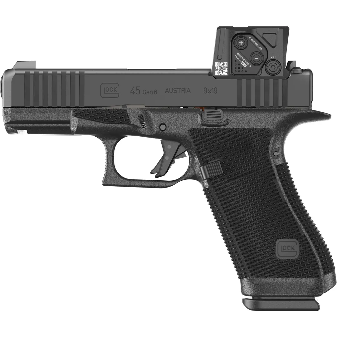 GLOCK 45 Gen 6 COA 9mm Striker-Fired Full Size Pistol 4.02in DLC Black w/ Aimpoint COA Optic, Fixed Sights, 17rd, 3 Mags Webinar