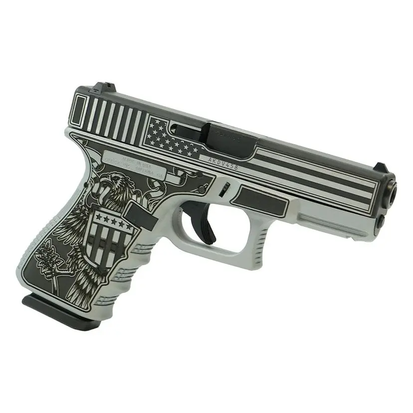 Glock 19 Gen 3 "TRUMP 2024 Take America Back" 9mm + Microtech Exocet 158-10 AP Webinar - 1