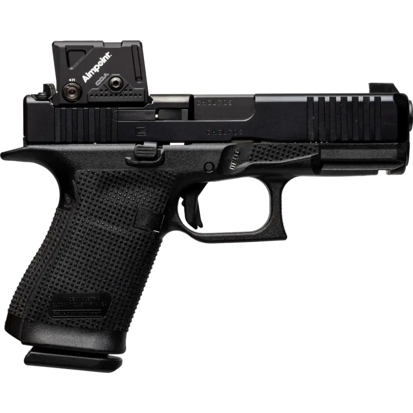 GLOCK 19 Gen 6 COA 9mm Compact Striker-Fired Pistol 4.02in Barrel DLC Finish Aimpoint COA Optic 15+1 3 Mags Black Webinar - 1