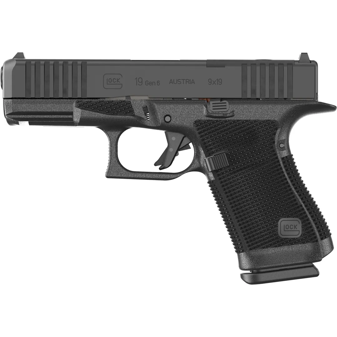 GLOCK 19 Gen6 9mm Compact Pistol 15rd 4.02" Barrel Black Optics Ready Webinar