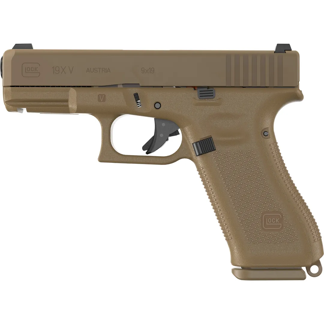 GLOCK 19X V Series 9mm Compact Pistol 19+1 GNS Coyote Polymer Night Sights Webinar