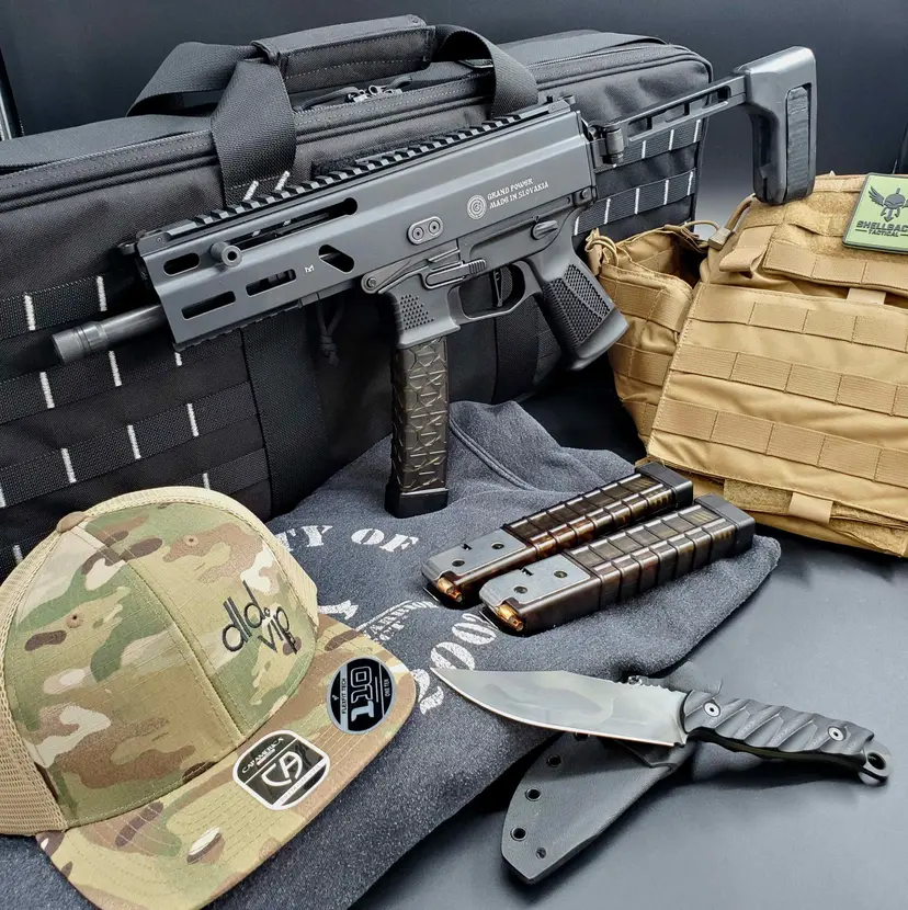 Grand Power Stribog SP9A3 9mm 8" w/ Brace + Half Face Blade Webinar - 1