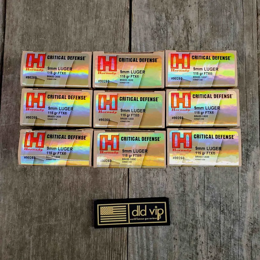 Hornady Critical Defense 9mm 115Gr FTX Brass 250rd Case Webinar - 1