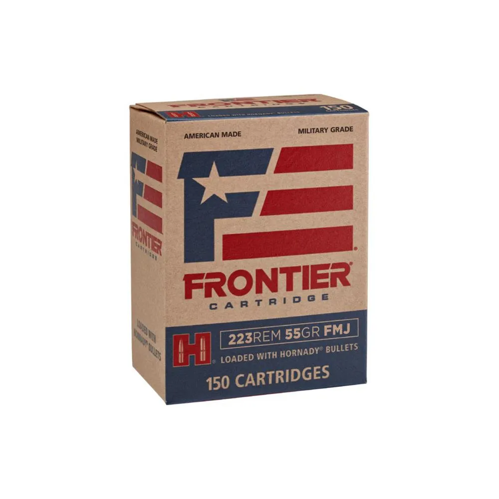 Hornady Frontier Rifle Ammunition .223 Rem 55gr FMJ 750/ct Case Webinar