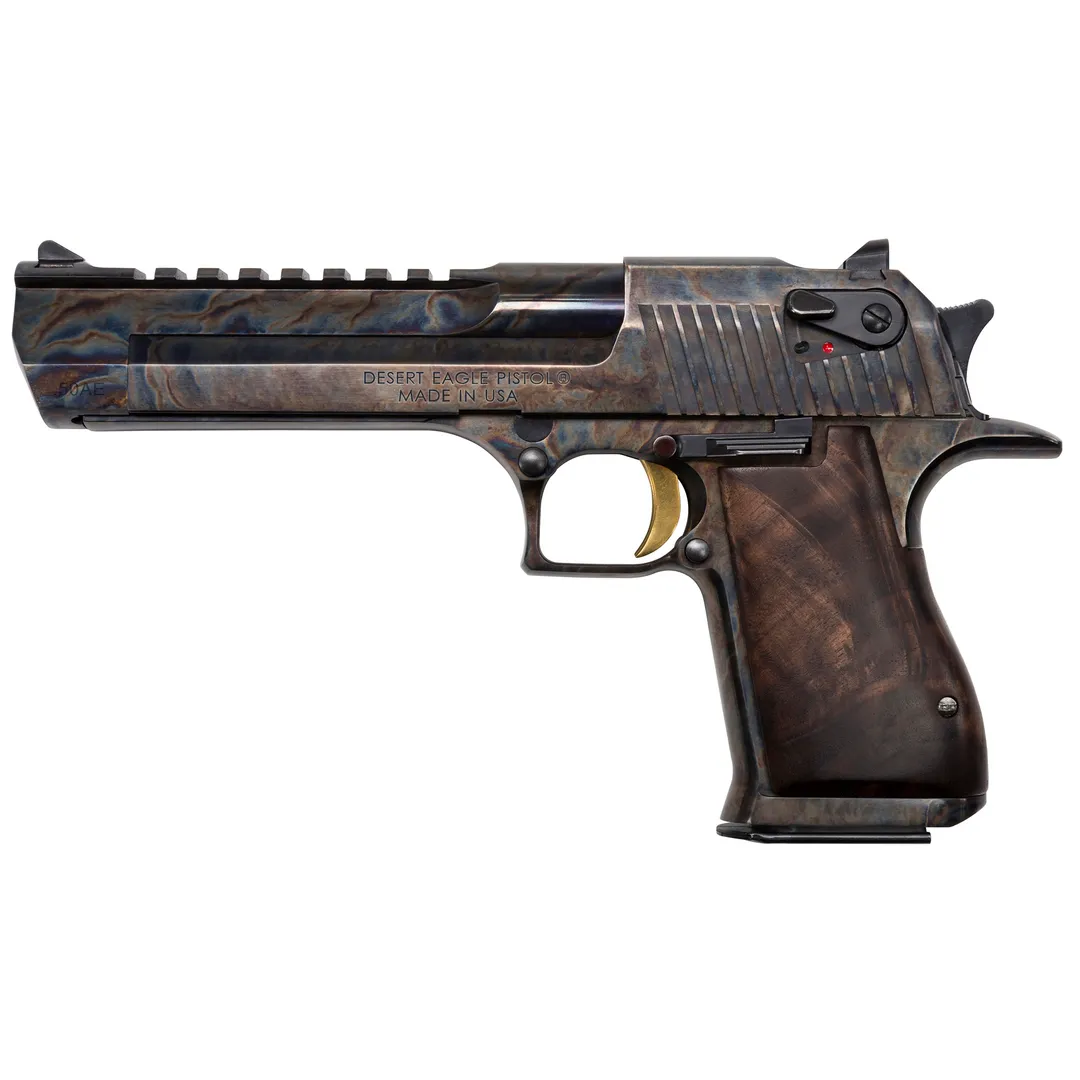 Magnum Research Desert Eagle MK19 50AE 6" Case Hardened Semi-Auto Pistol, 7rd, Walnut Grip Webinar
