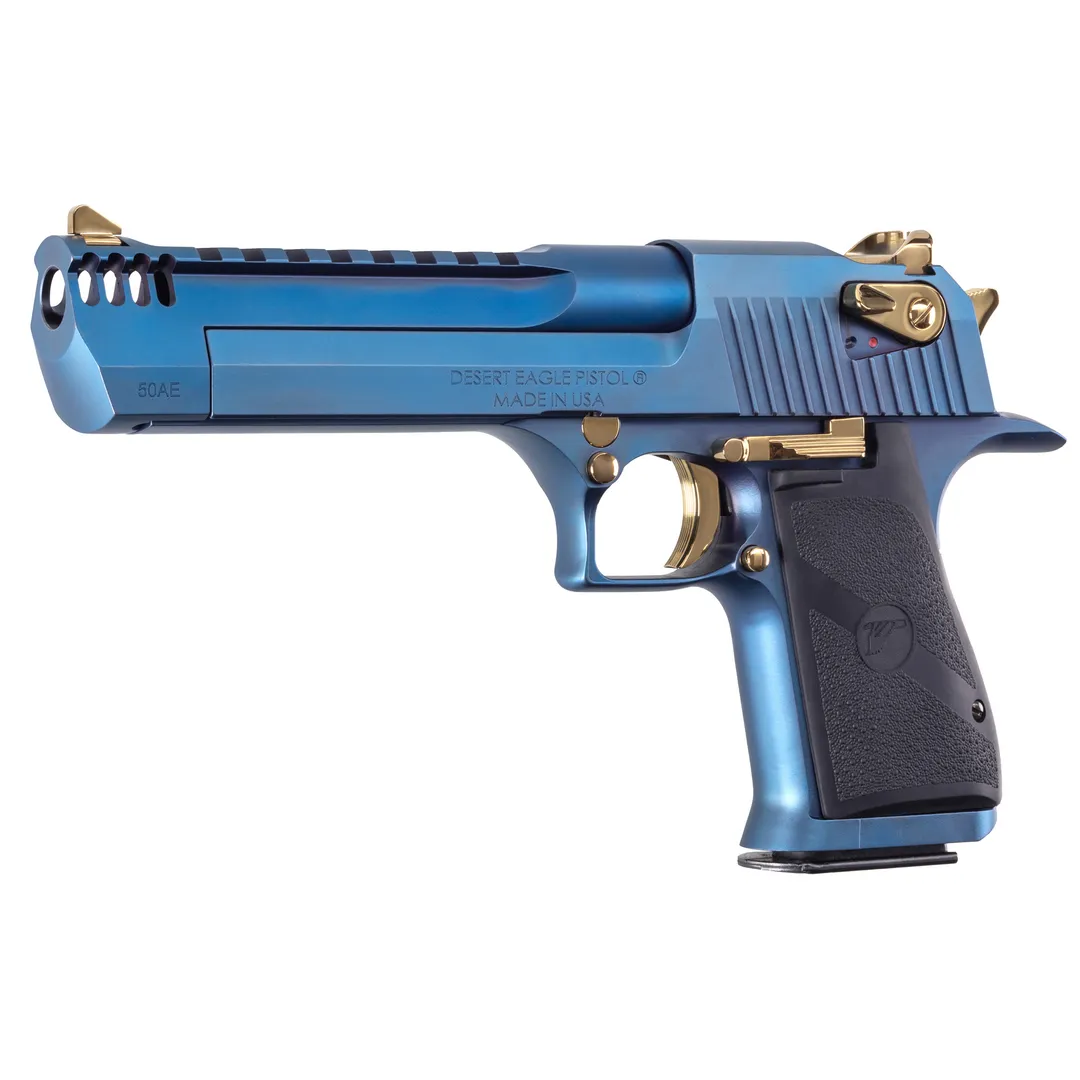 Magnum Research Desert Eagle MK19 50AE Carbo Blue Gold Sights Webinar