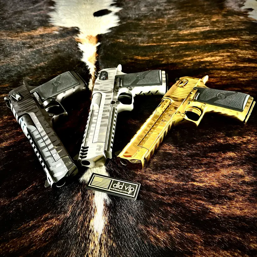 Magnum Research Desert Eagle Tiger Stripe Set of 3 50AE Pistols Webinar - 1