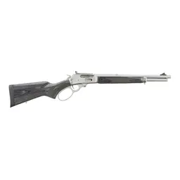 Marlin 336 Trapper 30-30 Lever Action Rifle 16.17" Barrel 5rd Satin Silver Black Laminate Stock Webi - 1