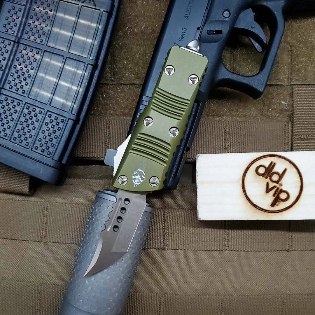 Microtech Mini Troodon Hellhound Signature Series OD Green Bronzed Standard 819-13 ODS Webinar