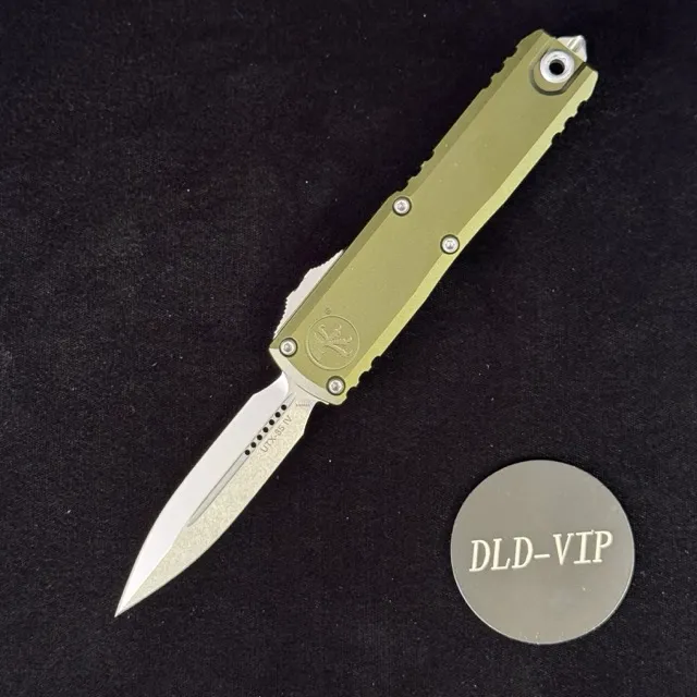 Microtech UTX-85 D/E Gen IV OD Green Stonewash Standard 12324-10 OD Webinar