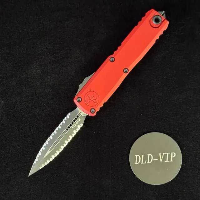Microtech UTX-85 D/E Gen IV Red Double Full Serrated 12324-D3 RD Webinar