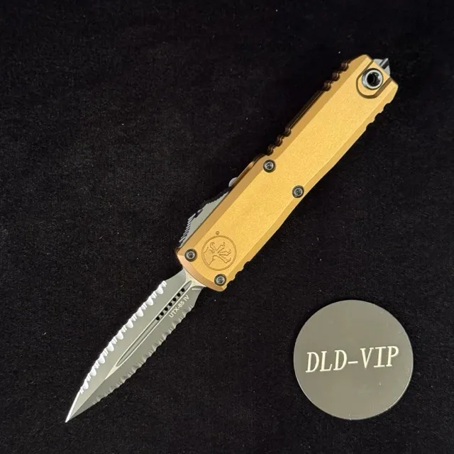 Microtech UTX-85 D/E Gen IV Tan Double Full Serrated 12324-D3 TA Webinar