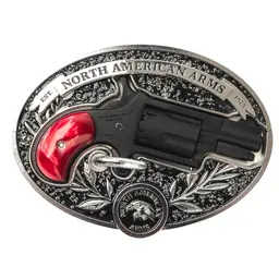 North American Arms Zorro Mini Revolver .22LR 1.125in Black Matte Single-Action 5-Round w/ Ornate Oval Belt Buckle Webinar - 2
