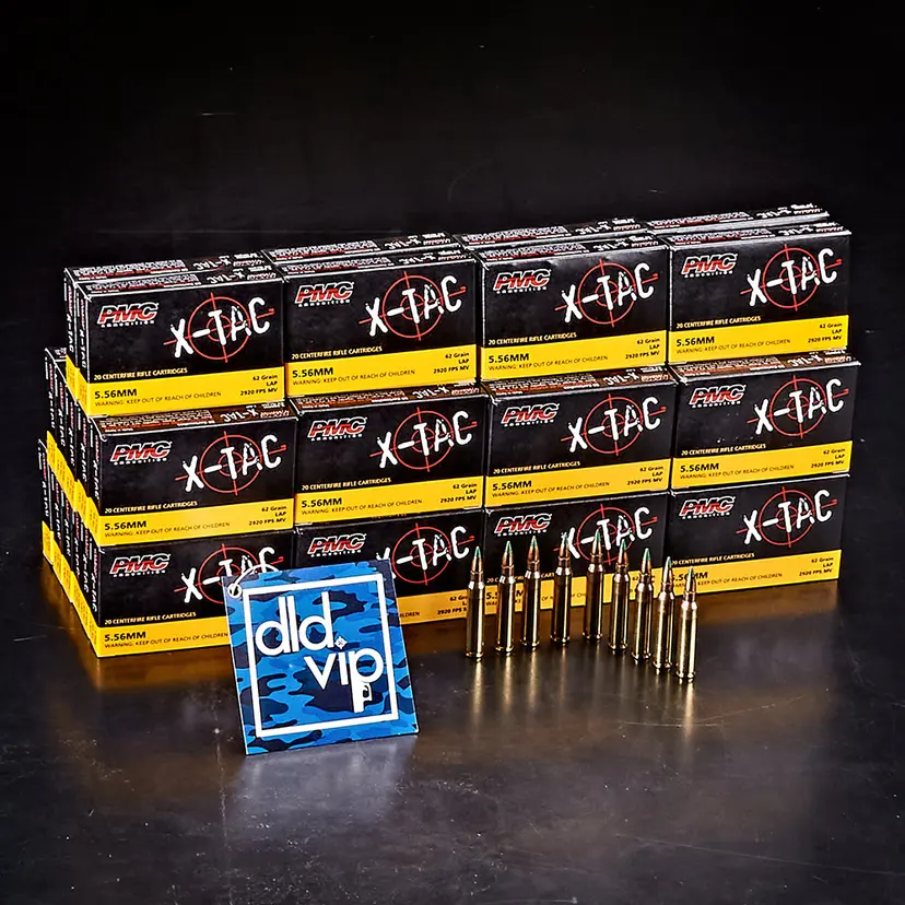 PMC X-Tac 5.56K M855 62Gr LAP Green Tip 1000rd Case Webinar - 1