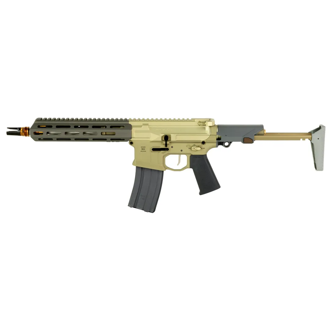 Q Honey Badger SBR 5.56 NATO 10in Threaded Barrel Semi-Auto SBR 30rd FDE Clear Anodized Collapsible Stock Webinar