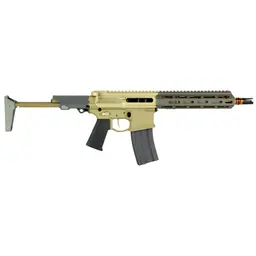 Q Honey Badger SBR 5.56 NATO 10in Threaded Barrel Semi-Auto SBR 30rd FDE Clear Anodized Collapsible Stock Webinar - 2