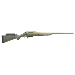 Ruger American Gen II Predator Bolt Action Rifle .270 Win 22in Spiral Fluted Threaded Barrel Burnt Bronze Cerakote Green Splatter Stock 4rd Webinar - 2