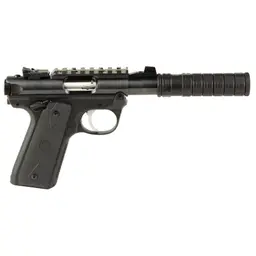 Ruger Mark IV 22/45 Pygmy Shark .22LR 3.1in Threaded Barrel 1/2x28 Black 10rd w/ JK 105 VERSAX 22 Suppressor Webinar - 2