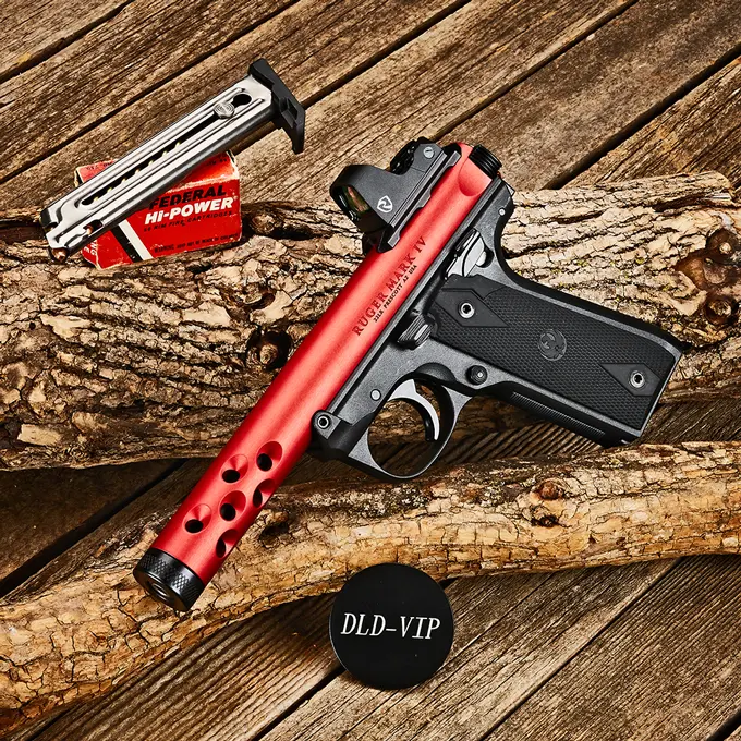 Ruger MKIV 22/45 Lite .22LR Red Anodized w/ Riton RDS Webinar - 1