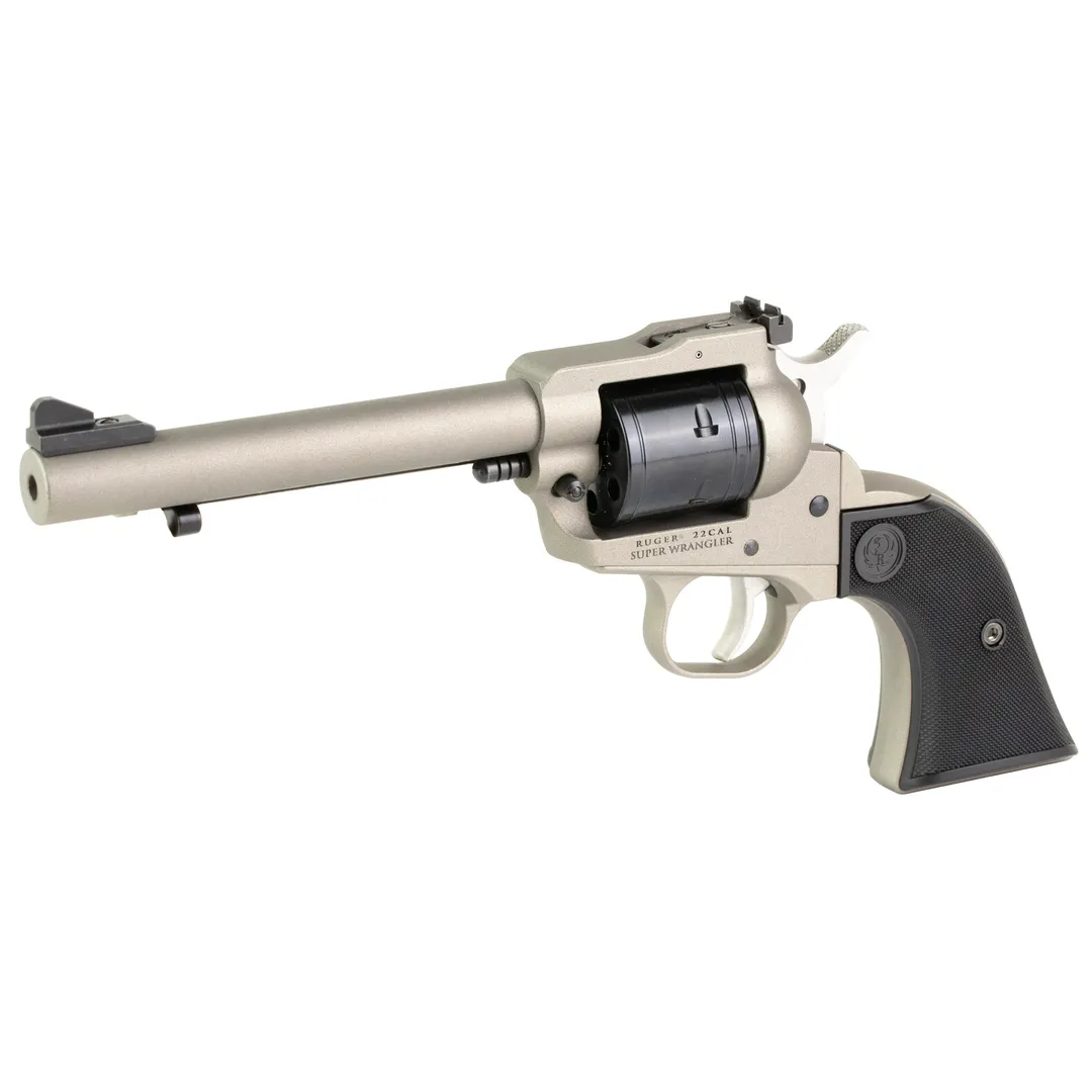 Ruger Super Wrangler .22WMR/.22LR Silver Cerakote w/ Black Grips Webinar