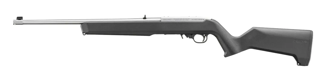 Ruger 10/22 Semi-Auto .22LR Rifle 18.5in Stainless Barrel Satin with Black Magpul X-22 Stock Webinar