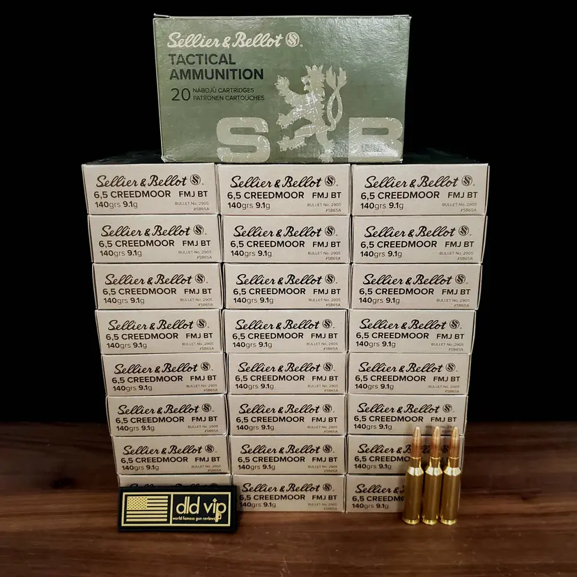 Sellier & Bellot 6.5 Creedmoor 140Gr FMJ-BT 500rd Case Webinar - 1