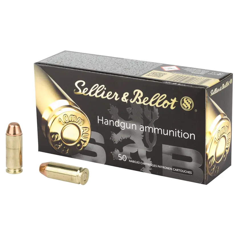 Sellier & Bellot 10MM 180GR FMJ Ammunition 1000 Round Case Webinar - 1