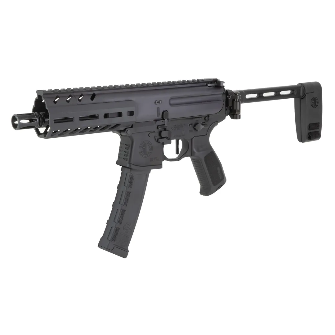 Sig Sauer MPX Semi-Auto Pistol 9mm 6in Threaded Barrel 13.5x1 LH Black Anodized with Pistol Brace 35rd Webinar
