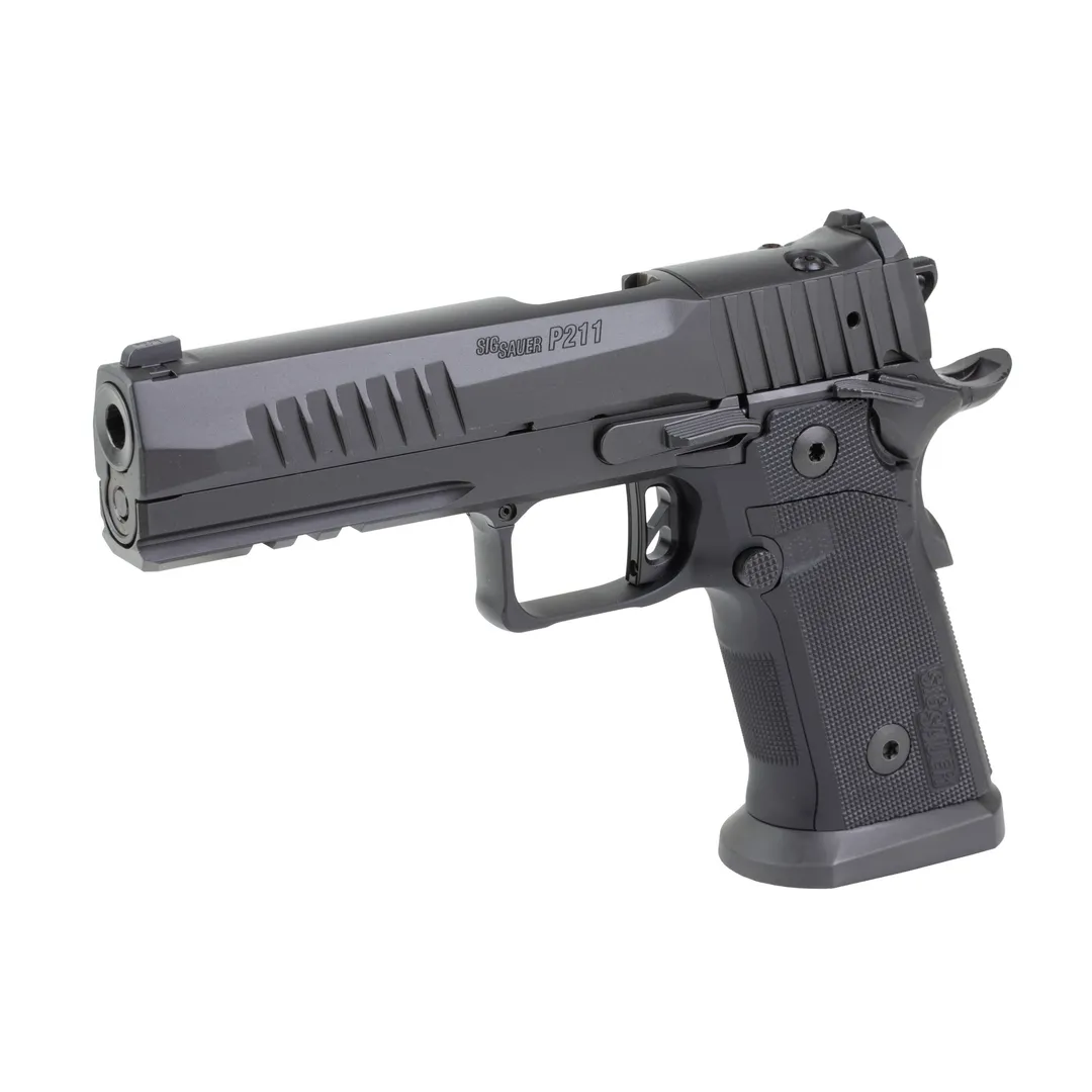 Sig Sauer P211 GT5 9mm Full-Size SAO Pistol 5in Bull Barrel Nitron Black Optic Ready X-RAY3 Sights 10rd 3 Mags Webinar