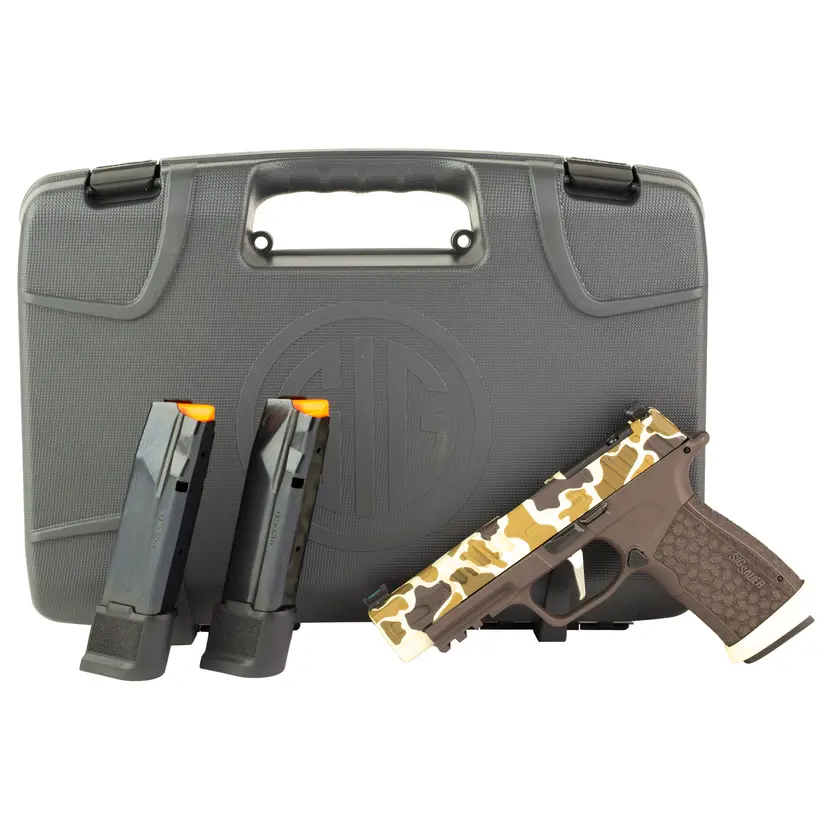 Sig Sauer P365 Fuse 9mm Compact Striker-Fired Pistol 4.3in Barrel Duck Camo Cerakote 21rd Mags Webinar - 1