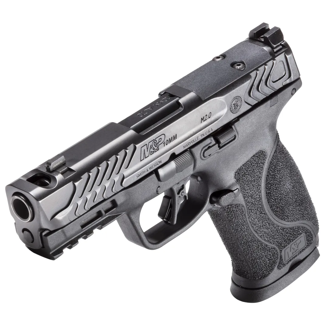 Smith & Wesson M&P 2.0 Compact Performance Center Carry Comp 10mm Semi-Auto Pistol 4in Ported Barrel Optics Ready 15+1 Black Webinar