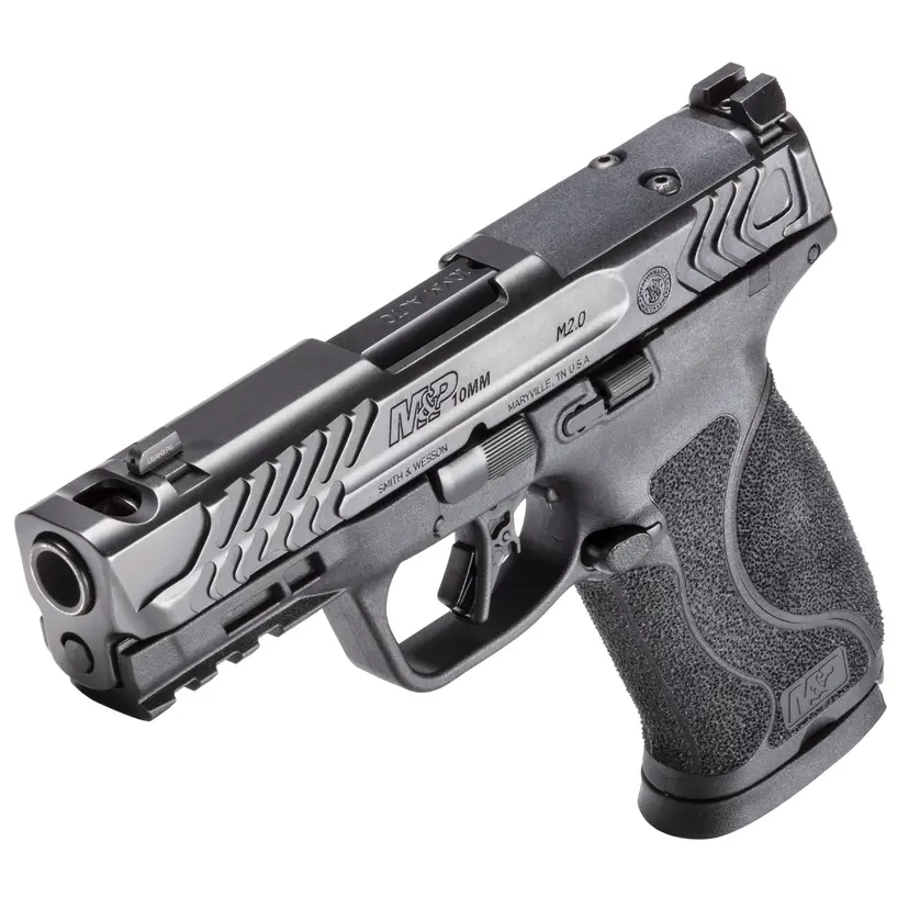 Smith & Wesson M&P 2.0 Compact Performance Center Carry Comp 10mm Semi-Auto Pistol 4in Ported Barrel Optics Ready 15+1 Black Webinar - 1