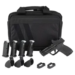 Smith & Wesson M&P M2.0 Compact 9mm 3.6in Optics Ready 15+1 Striker-Fired Pistol Bundle, Black, RFX11 Green Dot, 5 Mags, Savior Bag Webinar - 2