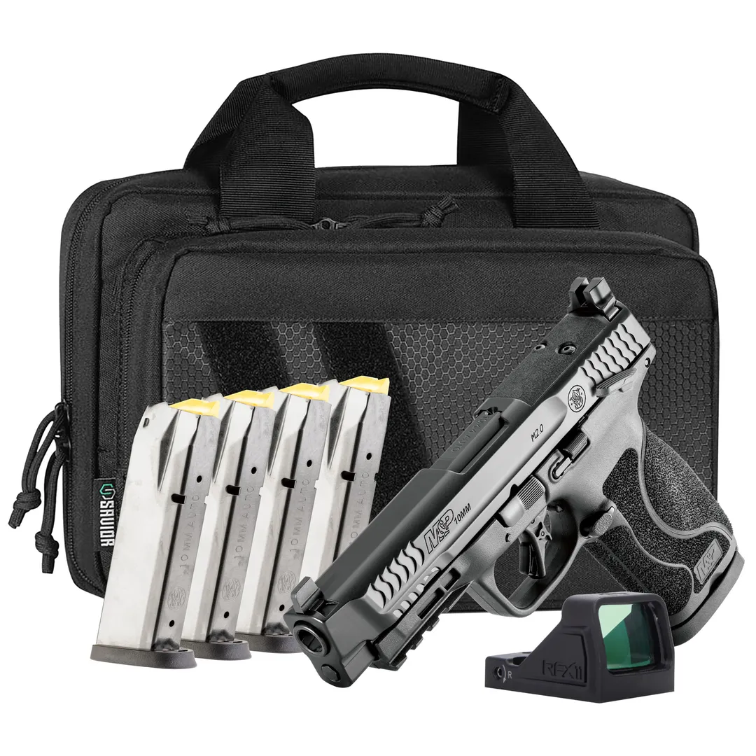 Smith & Wesson M&P M2.0 10mm 4.6in 15rd Striker-Fired Pistol Bundle w/ Viridian RFX11, 5 Mags, Carry Bag Webinar
