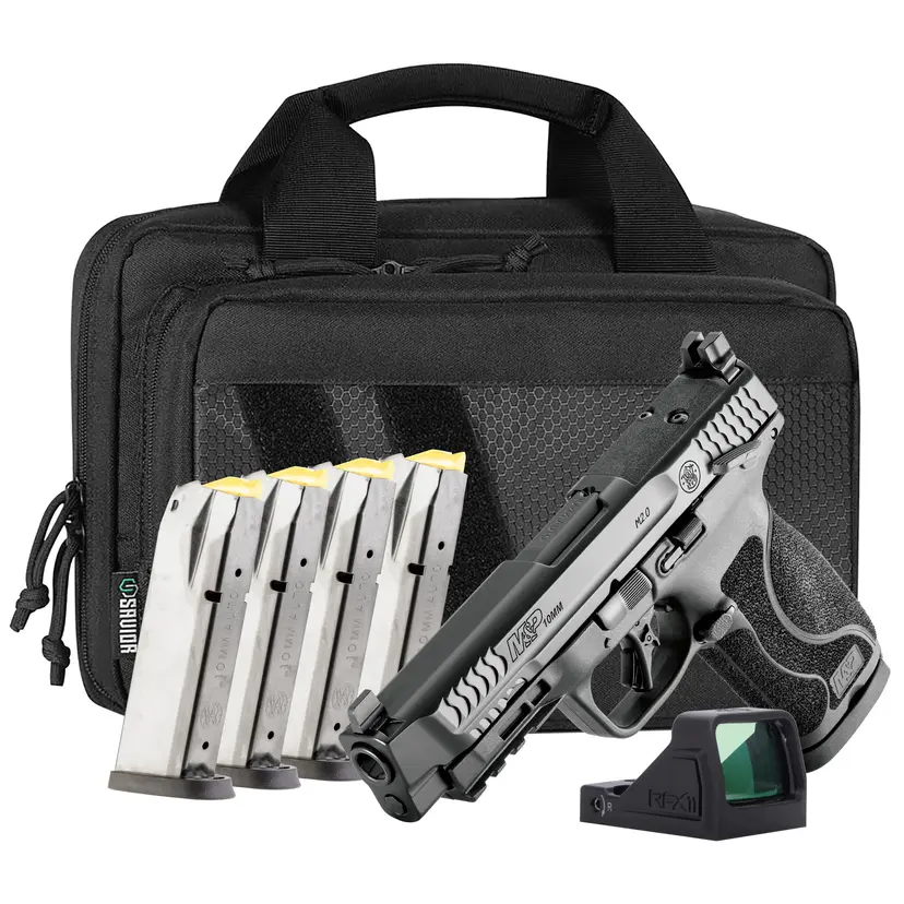 Smith & Wesson M&P M2.0 10mm 4.6in 15rd Striker-Fired Pistol Bundle w/ Viridian RFX11, 5 Mags, Carry Bag Webinar - 1
