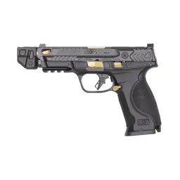 Smith & Wesson M&P9 M2.0 Metal TALO 9mm OR Striker-Fired Pistol 4.869in Threaded Barrel Gold PVD Accents 4 Mags Webinar - 1