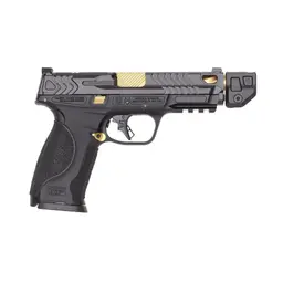 Smith & Wesson M&P9 M2.0 Metal TALO 9mm OR Striker-Fired Pistol 4.869in Threaded Barrel Gold PVD Accents 4 Mags Webinar - 2