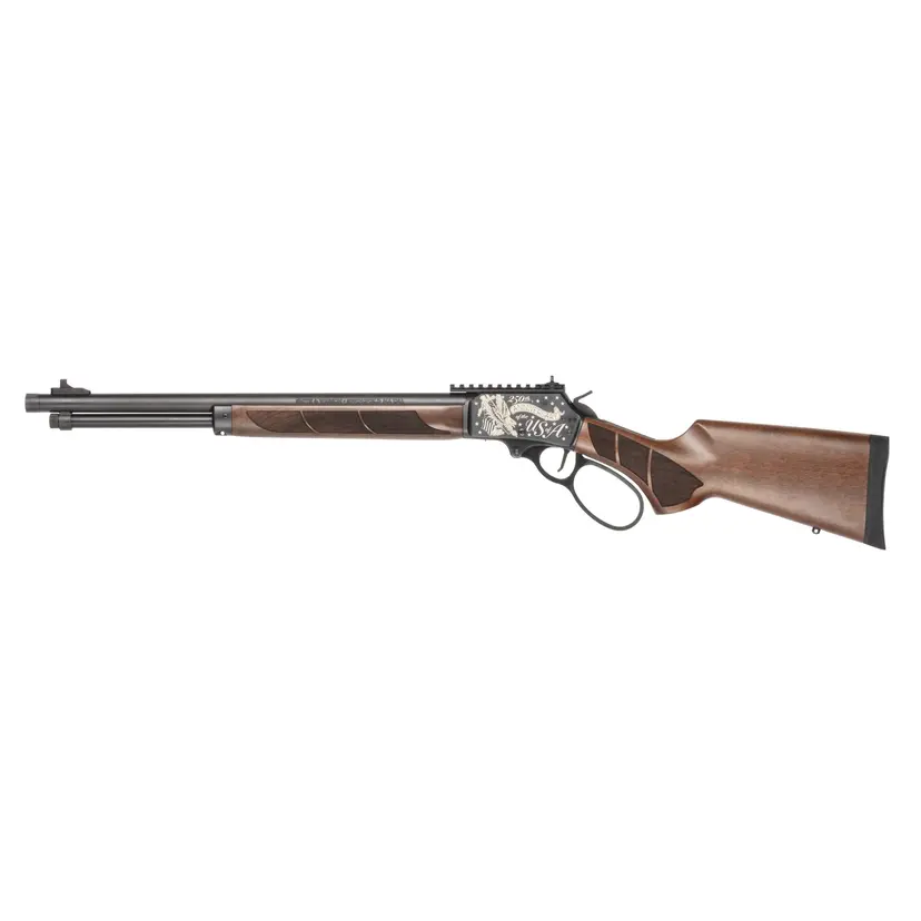 Smith & Wesson 1854 America 250 Limited Edition Lever Action Rifle 44 Magnum 19.25in Threaded Barrel Armornite Black Walnut Stock 9+1 Webinar - 1