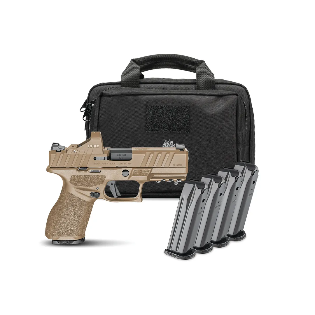 Springfield Echelon 4.0C Compact 9mm Striker-Fired Pistol 4in FDE Cerakote 18rd w/ Viridian RFX11 Green Dot 4 Mags Range Bag Webinar