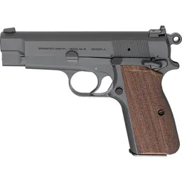 Springfield SA-35 9mm Semi-Auto Pistol 4in Blued Metal Frame, Checkered Walnut Grips, White Dot Sights, 15+1 Webinar - 1