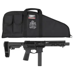 Springfield SAINT VICTOR 9mm Semi-Auto AR Pistol 8.5in Threaded Barrel Black Anodized SBA3 Brace 32+1 Webinar - 1