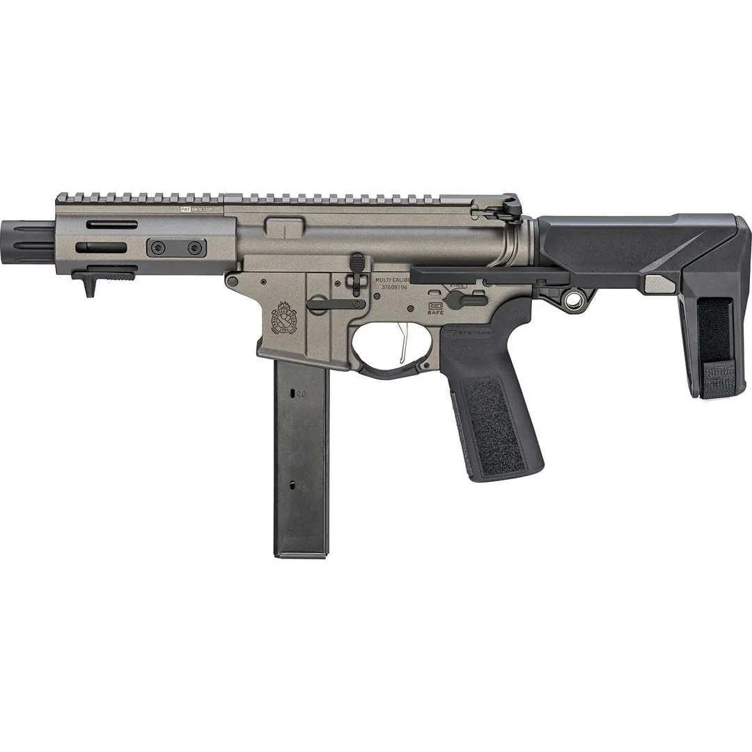 Springfield SAINT VICTOR Tactical PDW 9mm Semi-Auto Pistol 5.5in Tungsten Cerakote 32rd w/ SB Tactical HBPDW Brace Webinar