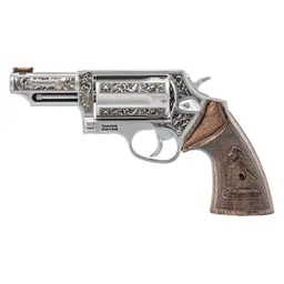 Taurus Judge 20th Anniversary Revolver .45 Colt/.410 Bore 3in Barrel 5rd Engraved Matte Stainless Walnut Grips Webinar - 1