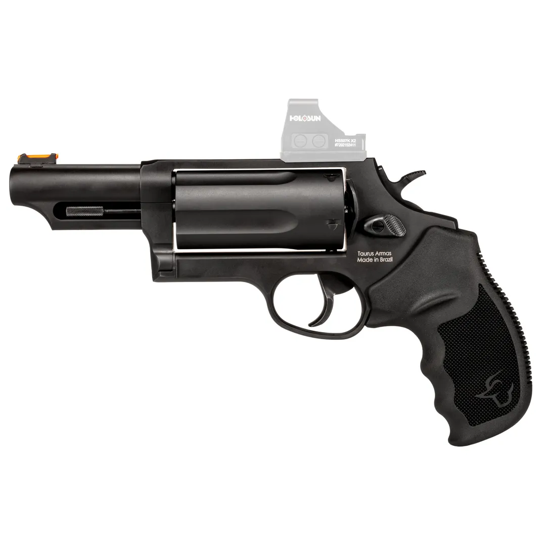 Taurus Judge Magnum T.O.R.O. Compact Revolver 45 Colt/410 Bore 3in Barrel 5rd Black Optics Ready Fiber Optic Sight Webinar