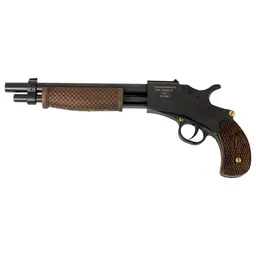 Tippmann Ordnance Pirate Pistol Pump-Action .380 ACP Full-Size Metal Frame Handgun, 10in Threaded Barrel 1/2x28, Black Oxide, Wood Grips, 6-Round, Treasure Chest Webinar - 1