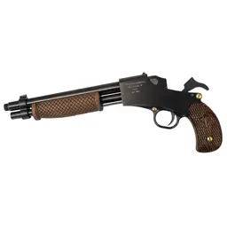 Tippmann Ordnance Pirate Pistol Pump-Action .380 ACP Full-Size Metal Frame Handgun, 10in Threaded Barrel 1/2x28, Black Oxide, Wood Grips, 6-Round, Treasure Chest Webinar - 2