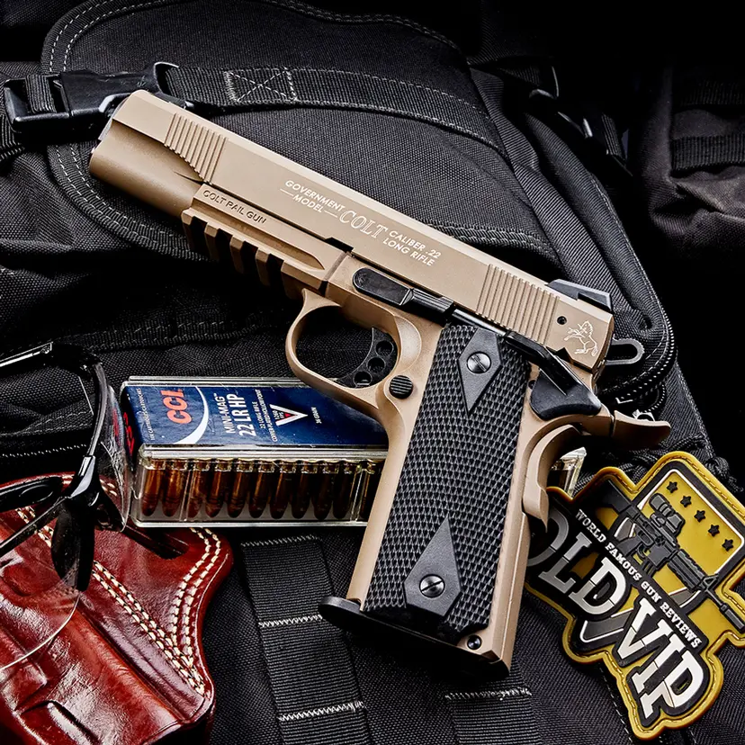 Walther & Colt 1911 Rail Gun .22LR Threaded FDE Webinar - 1