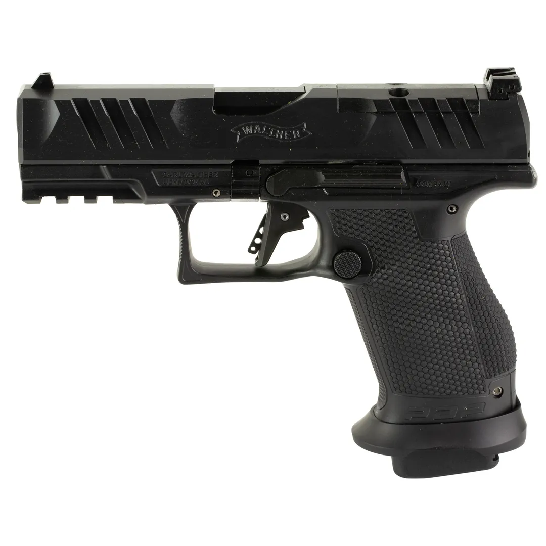 Walther PDP Pro-E Compact 9mm Striker-Fired Semi-Auto Pistol 4in Barrel Black Nitride Optics Ready 18+1 3 Mags Webinar