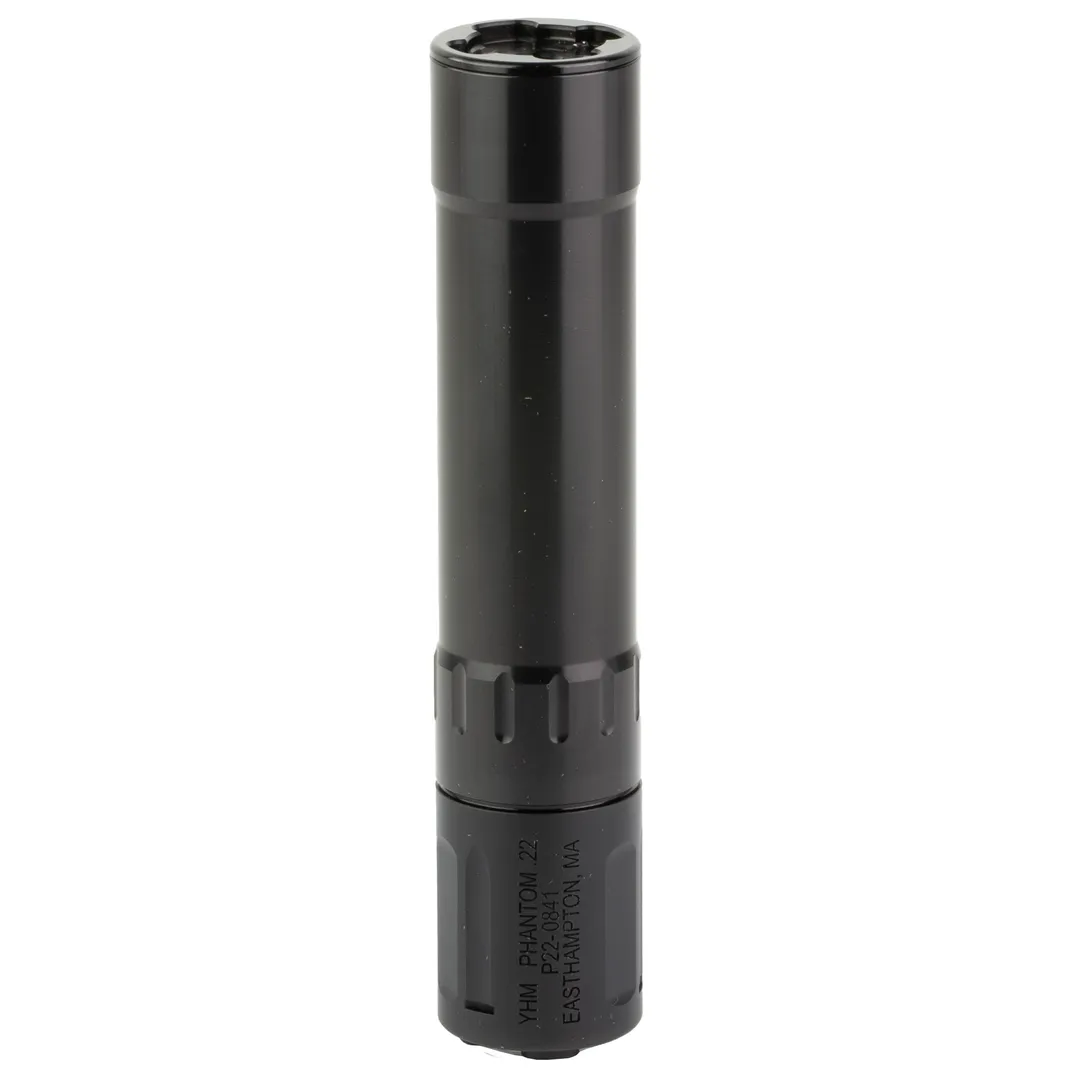 YHM Phantom .22 Rimfire Suppressor Black 5.5in 4oz Aluminum/Stainless Steel for 22LR 17HMR 22MAG 5.7x28 Webinar